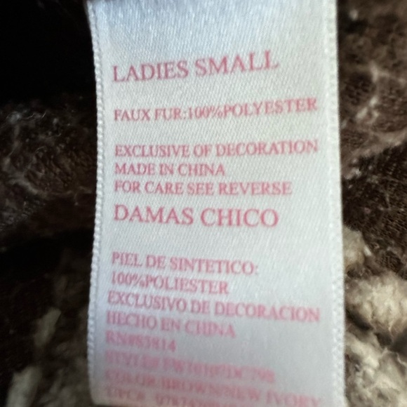 Cozy Sherpa Brown Long Sleeve Pullover 1/4 Zip Women's Small Size Cozy Warm - Picture 13 of 14